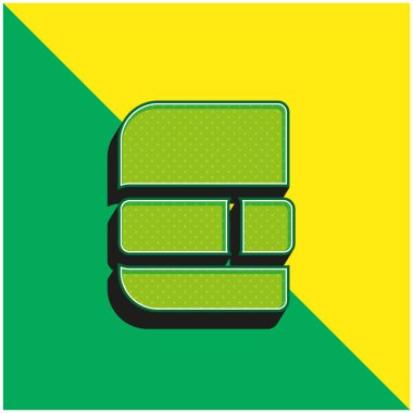 Gündem Yeşil ve Sarı Modern 3D vektör simgesi logosu