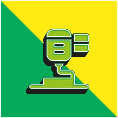 3d Printing Green and yellow modern 3d vector icon logo clipart