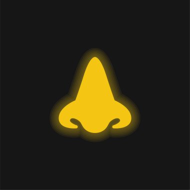 Büyük Burun sarı parlak neon simgesi