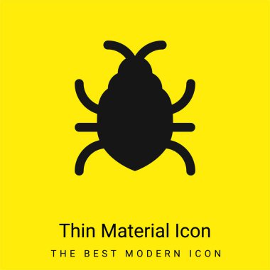 Big Bug minimal bright yellow material icon clipart