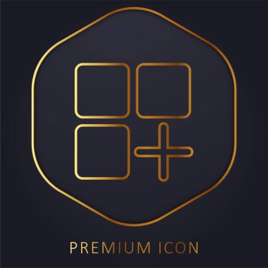 Altın çizgi prim logosu ya da simgesi uygula