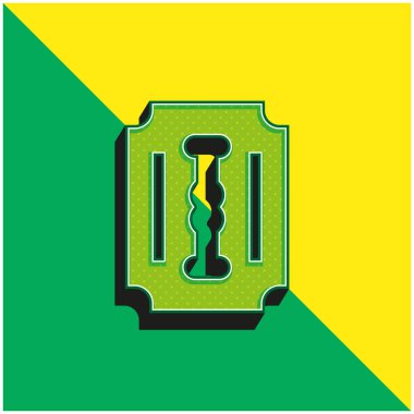 Blade Green ve sarı modern 3d vektör simgesi logosu