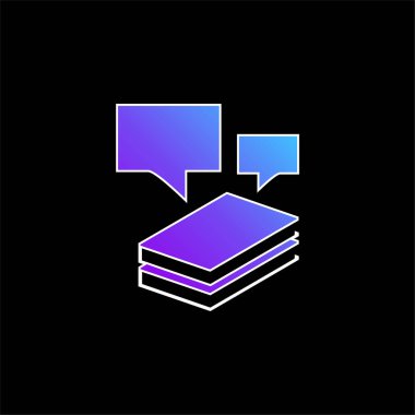 Kitap mavi gradyan vektör simgesi