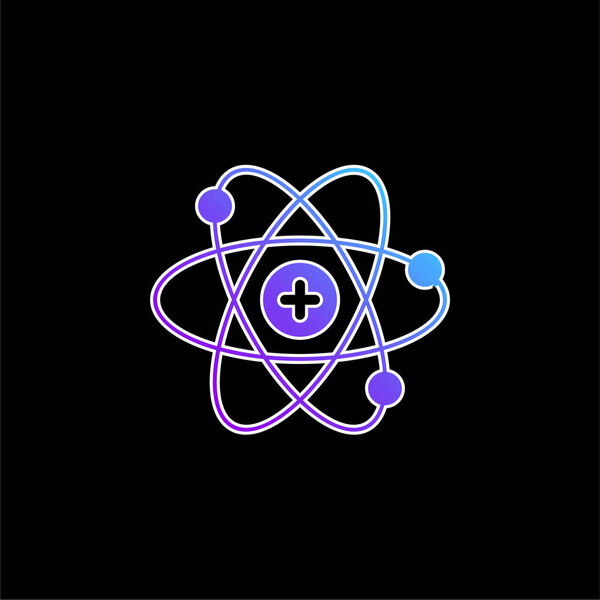 Atom blue gradient vector icon