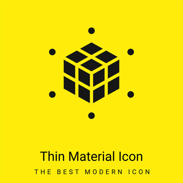 3d Printing minimal bright yellow material icon