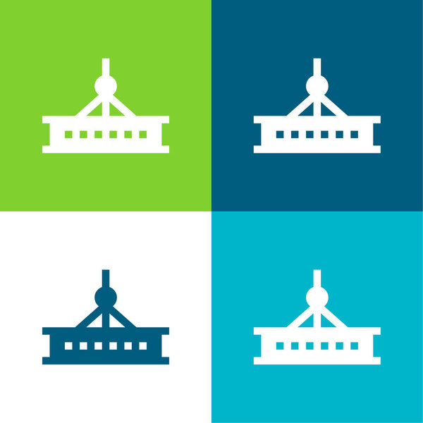 Beam Flat four color minimal icon set