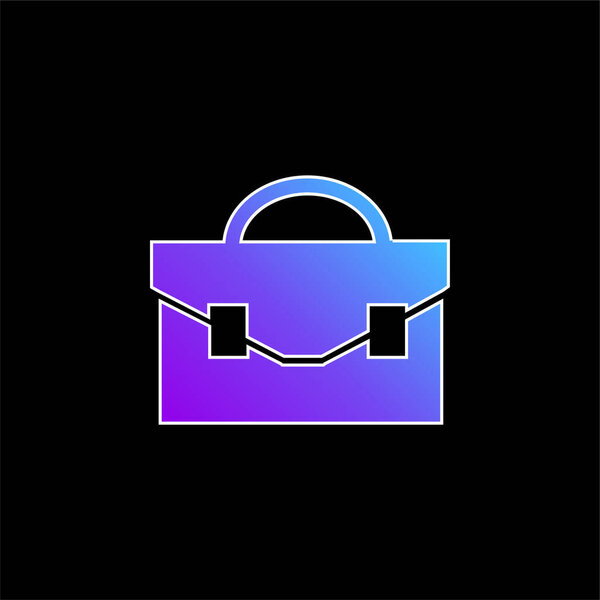 Black Briefcase blue gradient vector icon