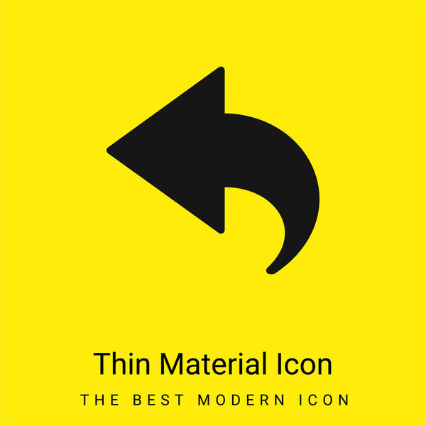Back minimal bright yellow material icon