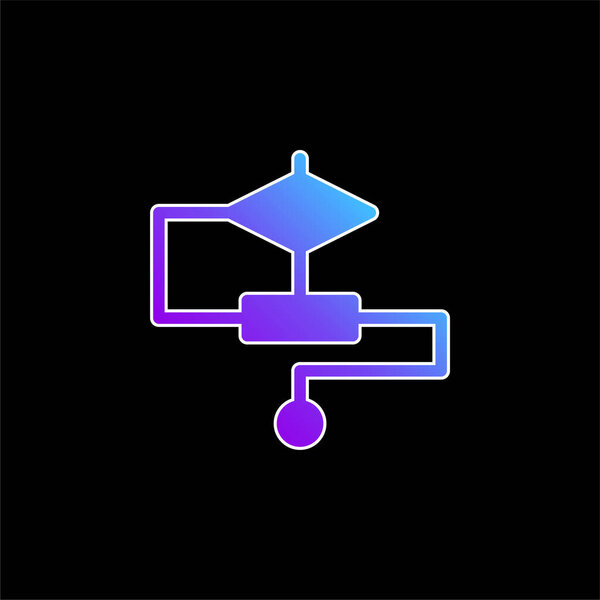 Algorithm blue gradient vector icon