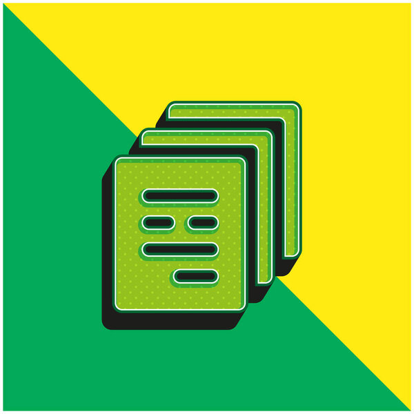 Archives Green and yellow modern 3d vector icon logo