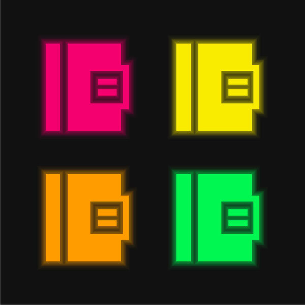 Значок светящегося неонового вектора повестки дня