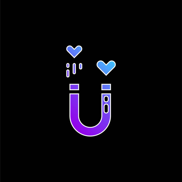 Значок притяжения синего градиента