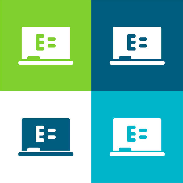 Эквация Плоский набор иконок минимального цвета