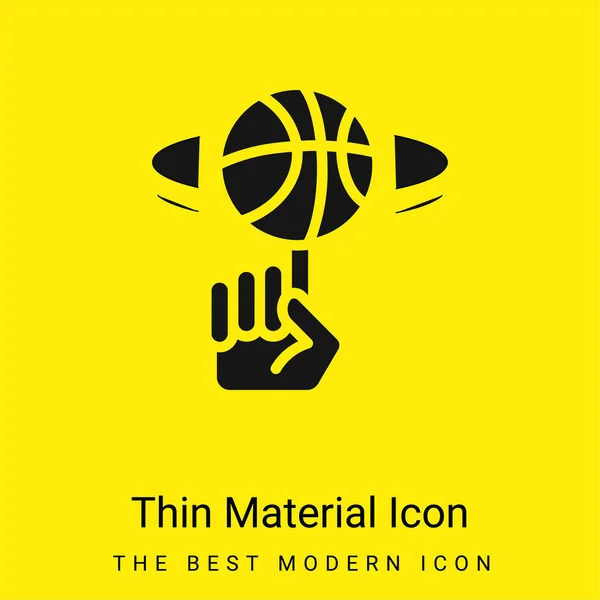 Ball Minimal Bright Yellow Material Icon — Stock Vector