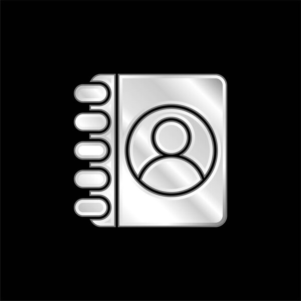 Agenda silver plated metallic icon