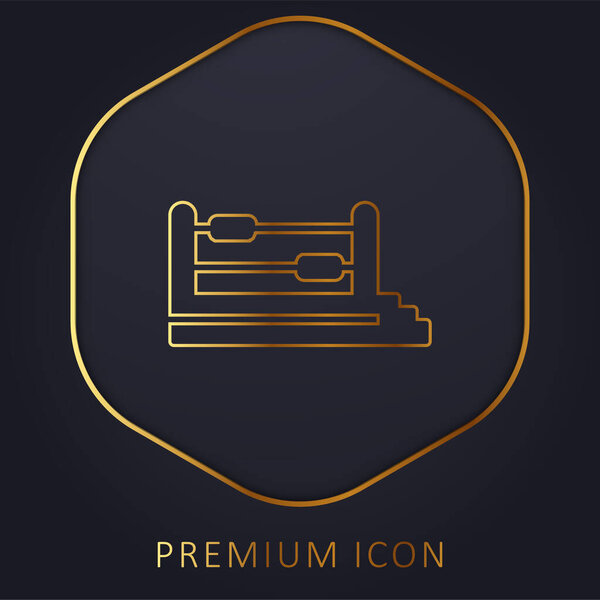 Бокс Кольцо золотой линии премиум логотип или значок