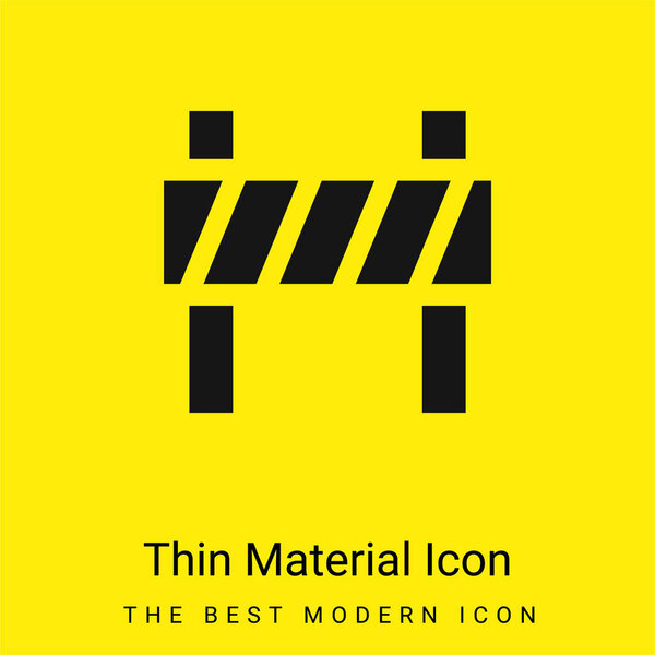 Barrier minimal bright yellow material icon