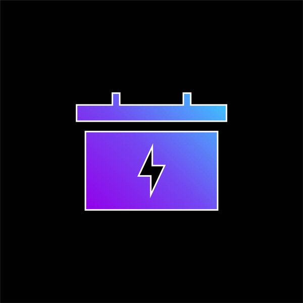 Значок синего градиента батареи