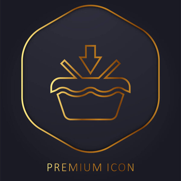 Add To Basket golden line premium logo or icon