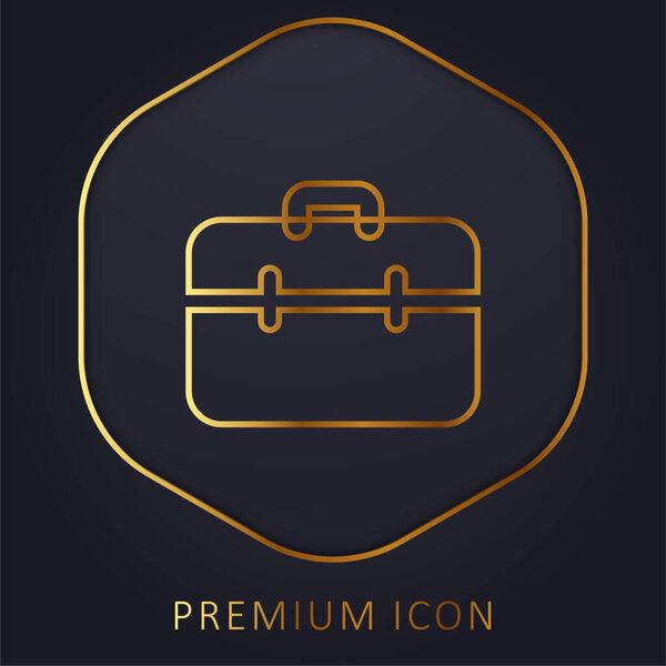 Короткий золотой линии премиум логотип или значок