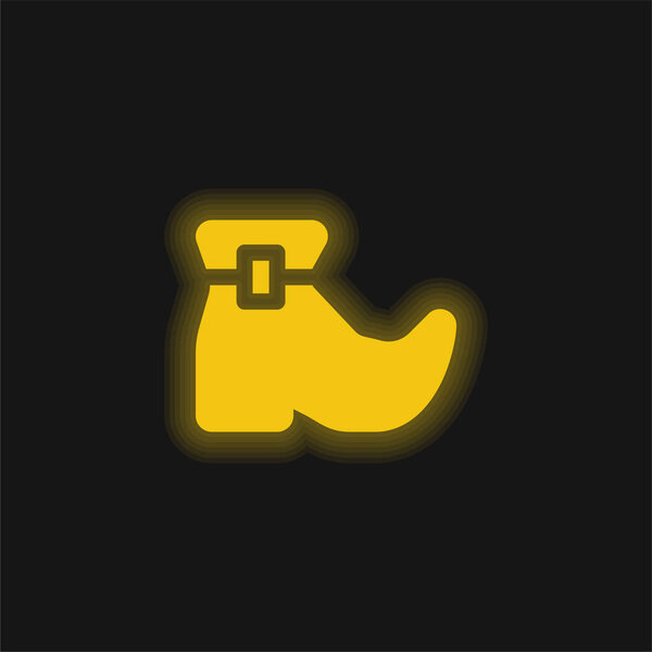 Желтый сияющий неоновый значок