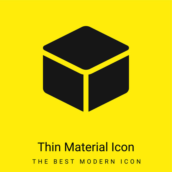 3d minimal bright yellow material icon