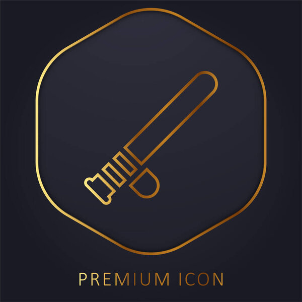 Baton golden line premium logo or icon