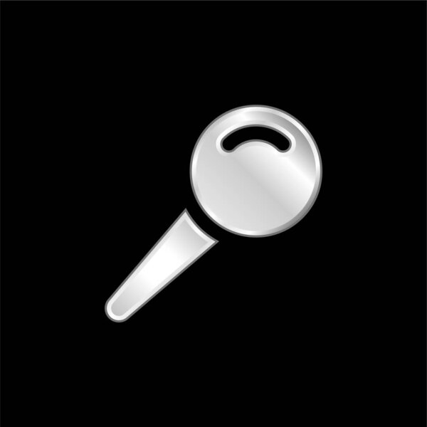 Серебристый металлический значок