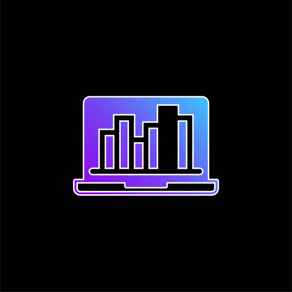 Analytics blue gradient vector icon