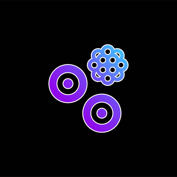 Blood Cells blue gradient vector icon
