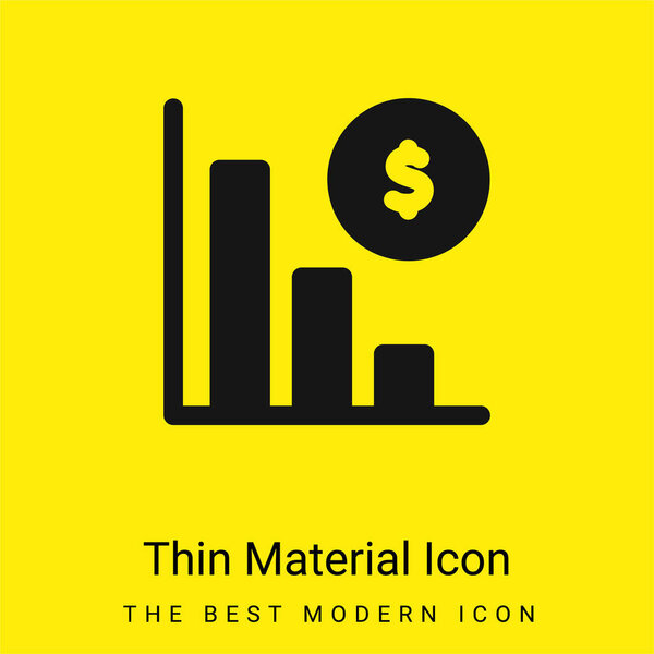 Bankruptcy minimal bright yellow material icon