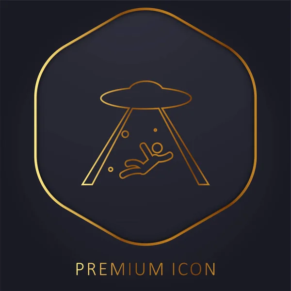 Abduction Golden Line Premium Logo Icon — Stock Vector