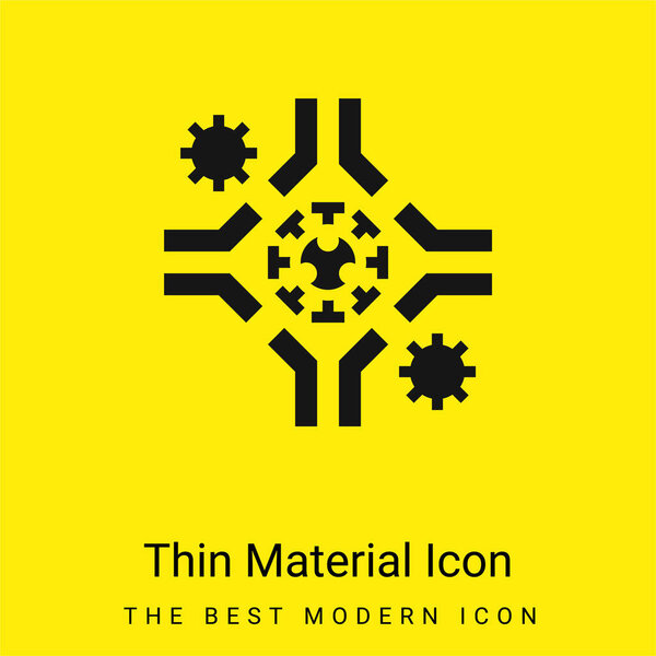 Antibody minimal bright yellow material icon