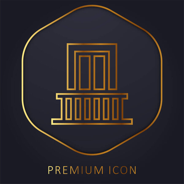 Логотип или иконка золотой линии балкона