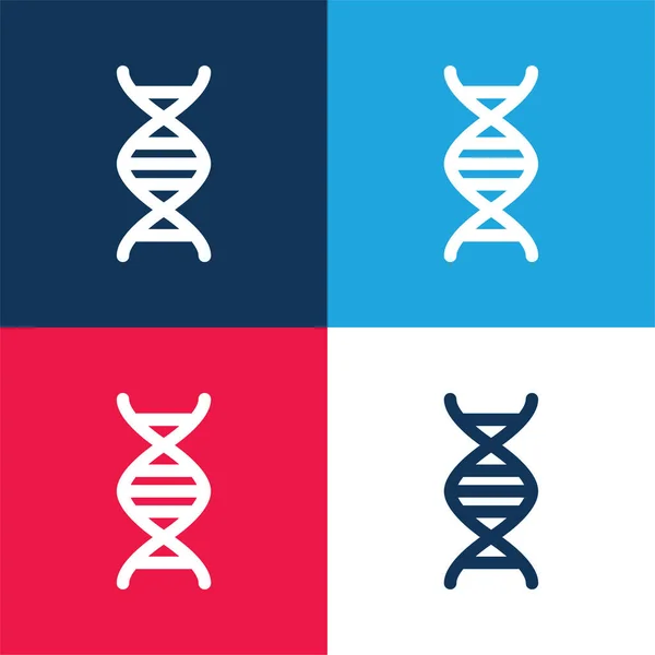 stock vector Biology Class blue and red four color minimal icon set