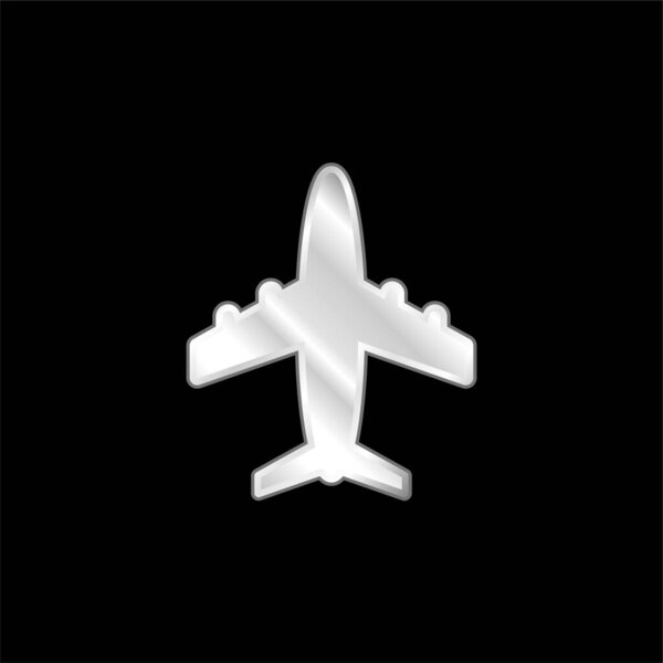 Серебристый икона авиалайнера