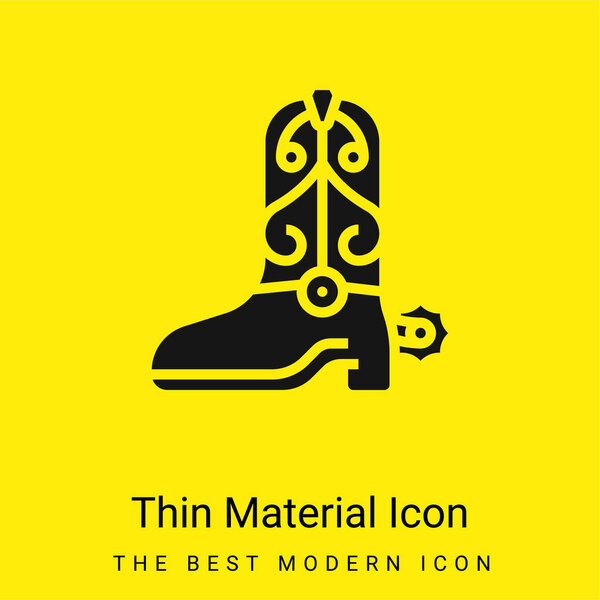 Boot minimal bright yellow material icon