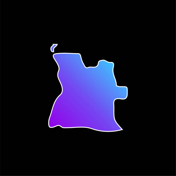 Angola blue gradient vector icon