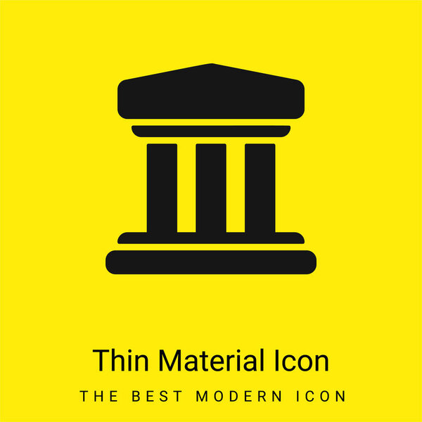 Банк минимальный ярко-желтый материал значок