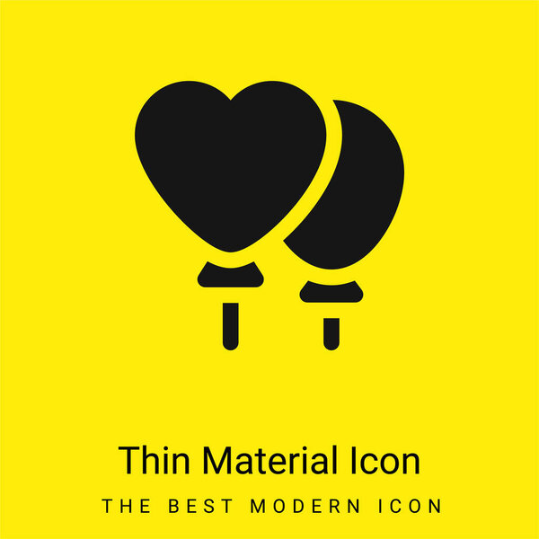 Balloons minimal bright yellow material icon