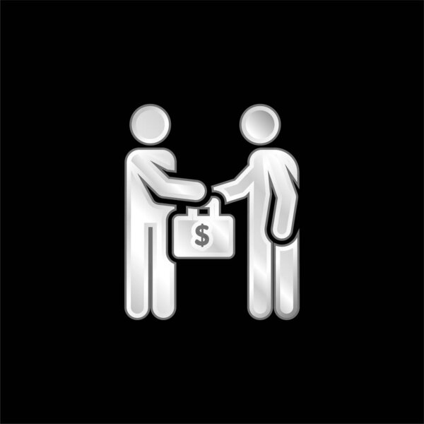 Покрытая серебром икона подкупа