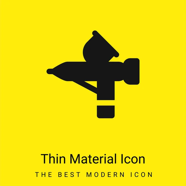 Airbrush Minimální Jasně Žlutý Materiál Ikona — Stockový vektor