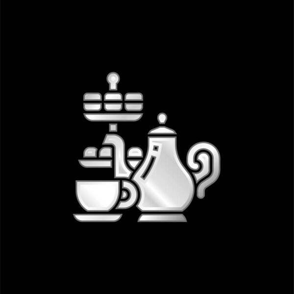 Серебряный чайный икона