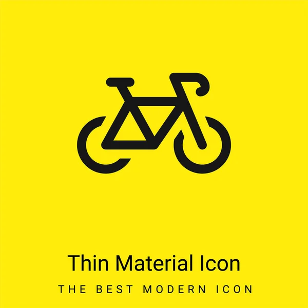 Bicicleta Mínimo Icono Material Amarillo Brillante — Vector de stock
