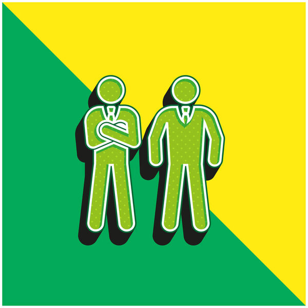 Guardaespaldas Verde Amarillo Moderno Vector Icono Logotipo — Vector de stock