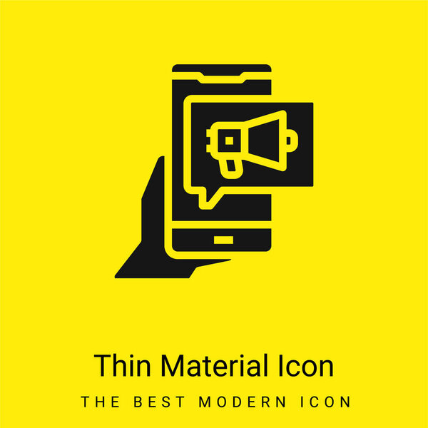Advertising minimal bright yellow material icon