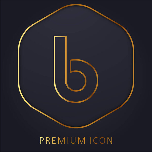 Bebo Logotype golden line premium logo or icon