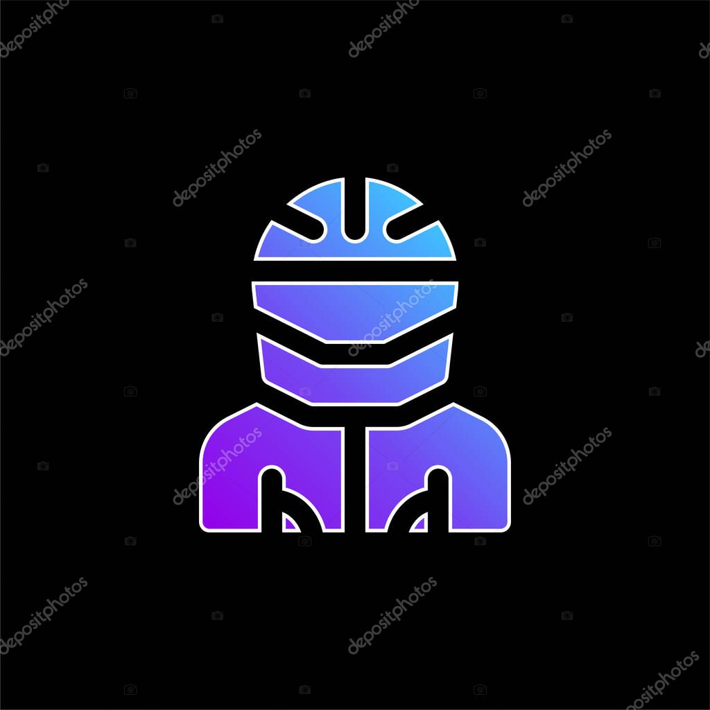 Biker blue gradient vector icon