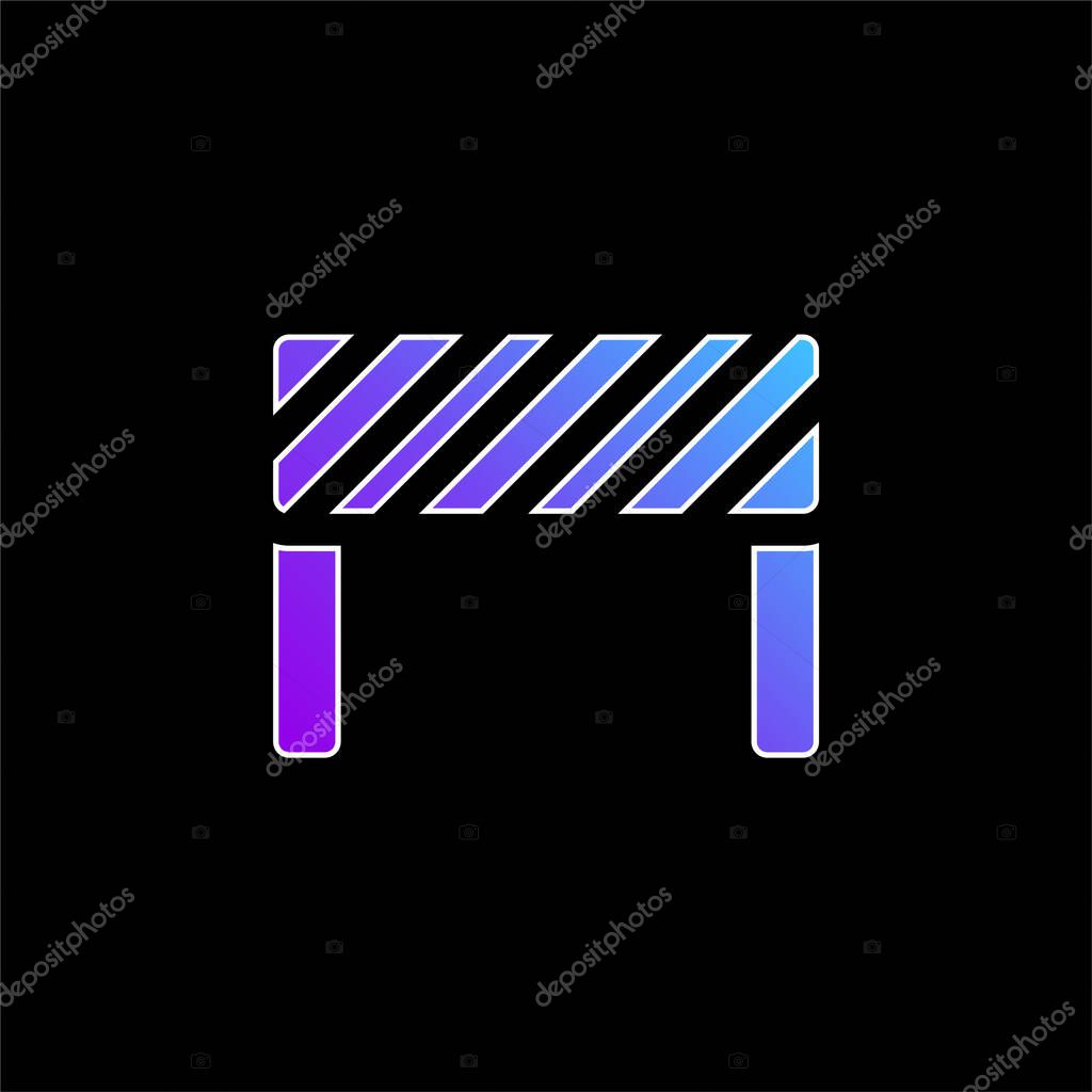 Barrier blue gradient vector icon