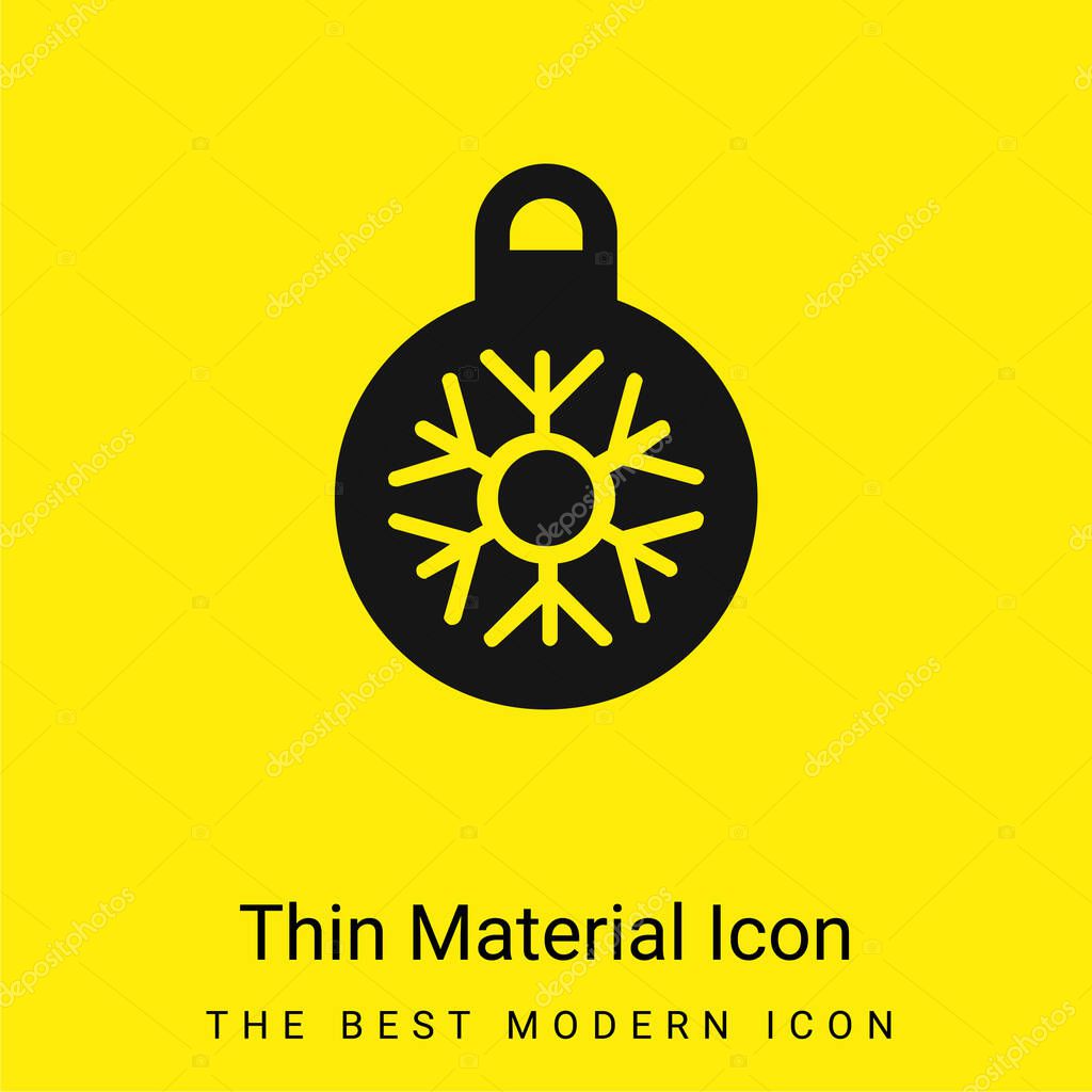 Bauble minimal bright yellow material icon